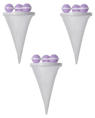 Image de INF Filtre flottant anti-peluches machine à laver PP et polyester 3 pièces Violet