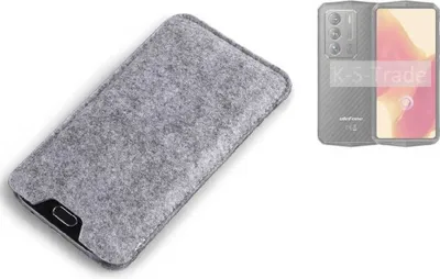Produktbild von K-S-Trade Filz Handyhülle kompatibel mit Ulefone Armor 23 Ultra Schutzhülle Filztasche Filz Tasche Case Sleeve Handy Hülle Filzhülle grau
