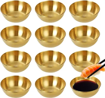 Produktbild von Dipschalen 12 Stück, 120 ml, Edelstahl, gold, für Vorspeisen