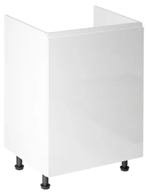 Obrázok produktu pre Dolná drezová skrinka ARBOR - šírka 60 cm, lesklá biela / biela, ľavé prevedenie