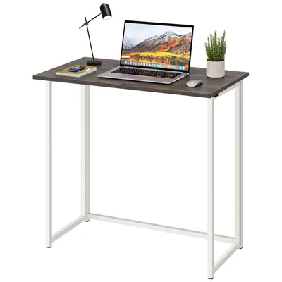 Produktbild von Dripex Faltbar Tisch Schreibtisch Computertisch für Homeoffice Arbeitszimmer Klappbar PC Tisch (Dunkel Oak)