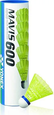 Produktbild von Yonex Badminton-Federbälle Mavis 600 Nylon Gelb 6 Stück