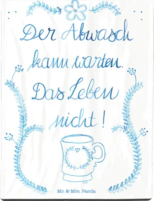 Produktbild von Mr. & Mrs. Panda Schmusedecke Der Abwasch kann warten - Geschenk, Plaid, Kinderdecke, Weisheit, Reise, Dekoration, Schlummerdecke, Fleecedecke, Küche Deko, Babydecke
