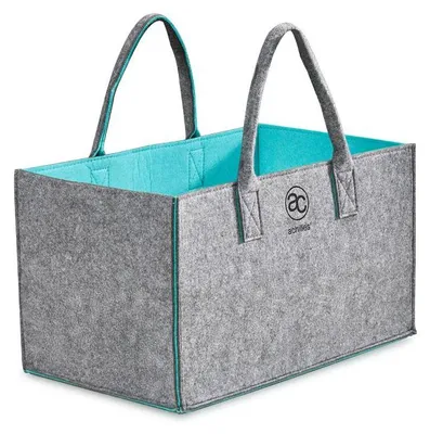 Produktbild von Filzkorb Einkaufskorb – Praktische Einkaufstasche aus Filz – Vielseitig nutzbar für Einkauf, Picknick & Kaminholz – Robust & langlebig – 23L Volumen – Faltbar & schnell einsatzbereit – Pflegeleicht