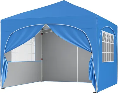Obrázok produktu pre Stan s baldachýnom 3x3 m, 4 odnímateľné steny, modrý