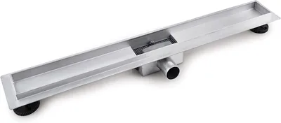 Obrázek produktu pro VBChome sprchový kanál 70cm nerezový oboustranný odtok podlahový odtok samočistící sifon se zápachovou uzávěrkou pro koupelnový sprchový odtok velmi plochý kompletní sada