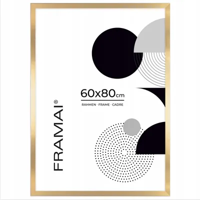 Produktbild von Framai HEN Z Bilderrahmen 60x80 cm Gold Rechteckig