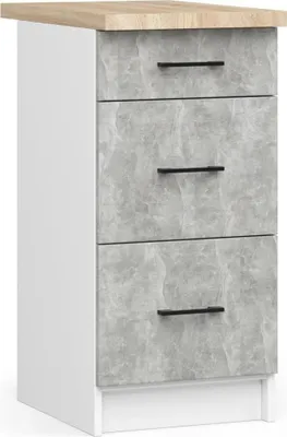 Produktbild von Unterschrank 40 cm VERMINA - weiß / Beton