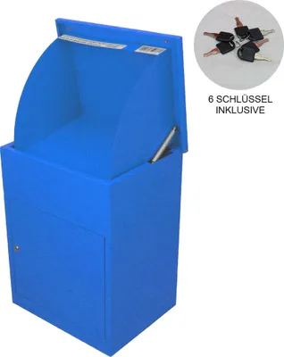 Produktbild von Paketkasten Paketbriefkasten Briefkasten für Pakete Briefkasten mit Paketfach Paketbox Postbox Paket-Dropbox Paketstation für zuhause Paket-Standbriefkasten Paket-Briefkasten abschließbar Blau