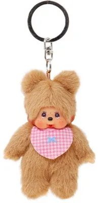 Obrázek produktu pro Plyšový přívěsek na klíče Bearchhichi – BANDAI – Monchhichi – Medvídek s bryndákem