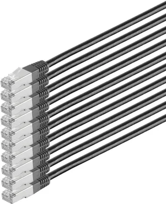 Produktbild von Patchkabel cat 6 S/FTP PIMF HF VE10 schwarz 1,0m