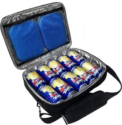 Produktbild von Isolierte Kühltasche für 10 Dosen, 2 Eispacks, ideal für Biertransport