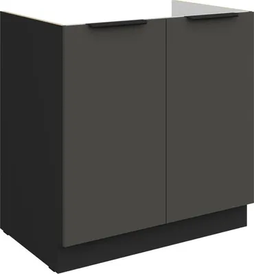 Obrázek produktu pro Dřezová skříňka LUNARA - šířka 80 cm, grafit / černá