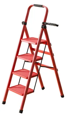 Produktbild von Faltbare Treppenleiter mit Handgriff, 4 Stufen