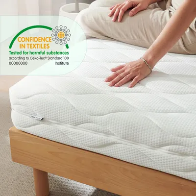 Obrázok produktu pre Matrac z studenej peny 120 x 200 cm, priedušný, vhodný pre alergikov, tvrdý, s odnímateľným poťahom, biely