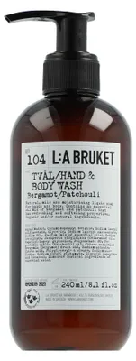 Produktbild von L:A BRUKET Cleansing 104 Hand & Body Wash Bergamot/Patchouli (240 ml)