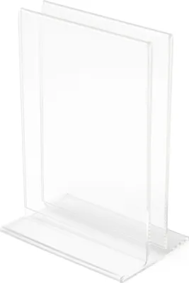 Immagine prodotto di deflecto DEMC150YTCRY deflecto porta menu/brochure, DIN A4 verticale, acrilico, cristallino