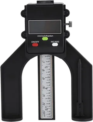 Produktbild von Hochpräziser Tiefenmesser mit inkrementeller/ABS-Digitalanzeige, Tiefenmessbereich 0–80 mm und Magnetfuß