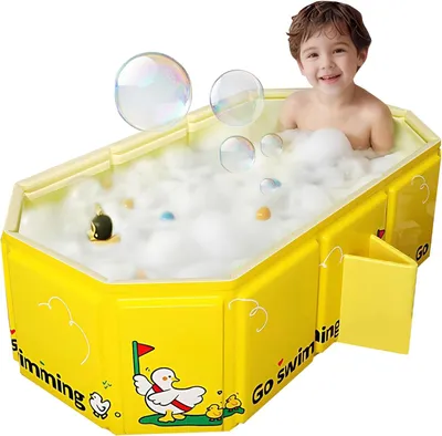 Obrázok produktu pre Detská vanička skladacia, pre deti 0-8 rokov, žltá, pre domácnosť