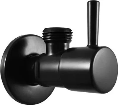 Obrázok produktu pre Rohový ventil s keramickým vrchom 1/2" x 1/2", čierny - matný RV0212CMAT, RAV Slezák