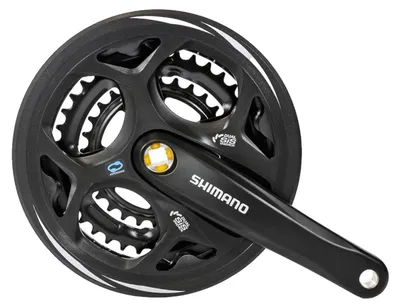 Productafbeelding van Shimano Altus FC-M311 crankstel met 7/8 versnellingen, 42/32/22T, met kettinggeleider - Zwart