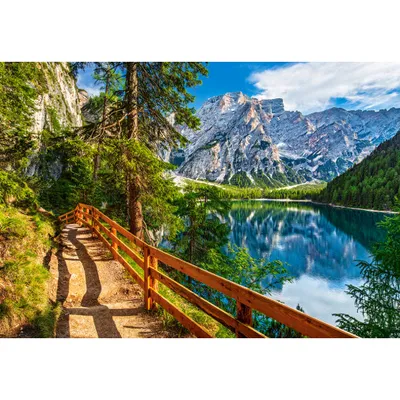 Zdjęcie produktu dla CASTORLAND Puzzle 1000el. Jezioro Braies, Włochy - Jezioro Braies we Włoszech