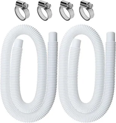 Obrázok produktu pre Trubica pre bazénové čerpadlo – 32 mm, 2 ks, 1,5 m, náhradná trubica, vhodná pre bazénové čerpadlo a filter (biela)