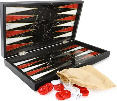 Obrázek produktu pro Backgammon Tavla Black Marble XXL Marmor Design