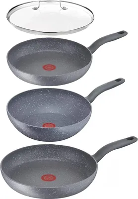 Produktbild von Tefal G13411 Cook Healthy Pfannenset Induktion 6 tlg, hohe Wokpfanne mit Deckel 28cm, Pfanne 30 cm + 24cm, Alle Herdarten, Spülmaschinenfest, Antihaft