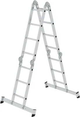 Produktbild von MUNK Vielzweckleiter 31324 4tlg nivello-Traverse 2x3/2x4Sprossen