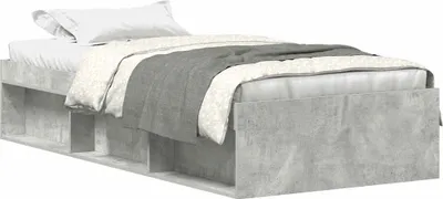 Produktbild von vidaXL Bettgestell Betongrau 75x190 cm