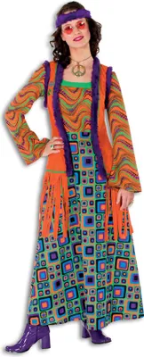 Produktbild von Kostüm Hippie Retro lang Dame Größe: 46