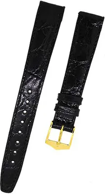 Produktbild von Orig. FORTIS Uhrenarmband LEDER schwarz mit schwarzer Naht 14mm