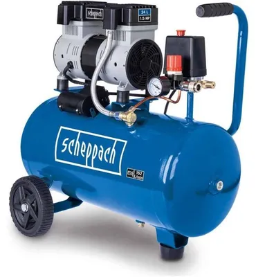 Produktbild von Kompressor, Scheppach HC26Si, Leise, 24L Tank, 8 Bar, 1100W, Ölfrei