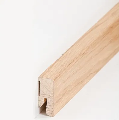 Produktbild von Sockelleiste Echtholzfurnier 16 x 40 x 2500 mm Eiche Echtholzfurnier Fußleiste furniert by PROVISTON 25 Meter | 10 Stück