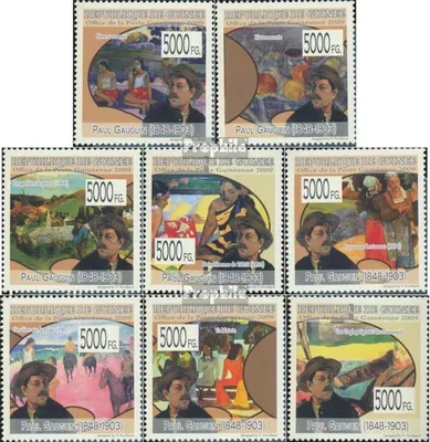 Produktbild von Briefmarken Guinea 2009 Mi 6959-6966 (kompl. Ausgabe) postfrisch Gemälde von Paul Gauguin (1848-1903)