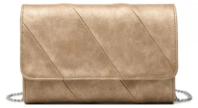 Produktbild von Goldene Doppel-Clutch-Tasche mit silberner Kette von Geste