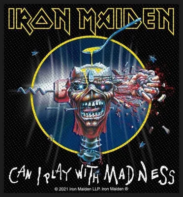 Produktbild von Iron Maiden Can I Play With Madness (Retail Pack) Aufnäher zum Aufnähen 100 x 100 mm