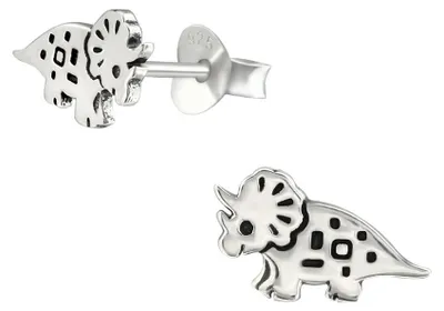 Produktbild von Ohrstecker Dinosaurier: 925 Silber Ohrringe Kinder