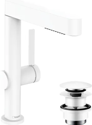 Produktbild von hansgrohe Finoris Einhebel-Waschtischarmatur 230 mit Ausziehbrause, 2 Strahlarten und Push-Open Ablaufgarnitur