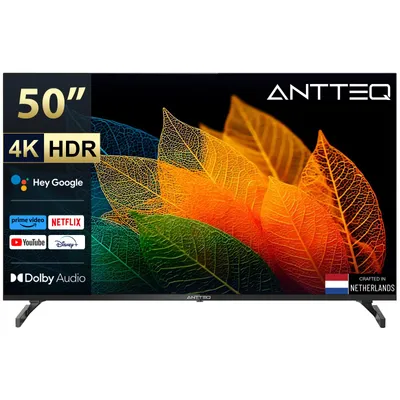 Produktbild von ANTTEQ S50-AU1.Q1 50 Zoll (126 cm) Smart TV 4K UHD Fernseher (HDR, Sprachsteuerung, Google Play Store, Netflix, YouTube, WiFi, Triple Tuner, 3x HDMI)