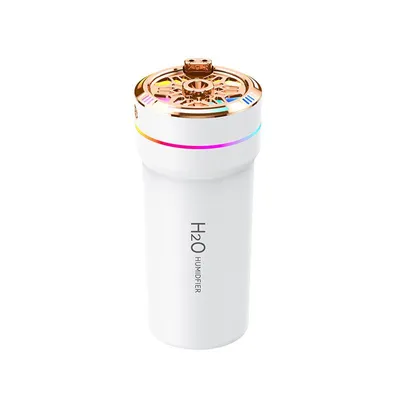 Produktbild von Weiß Tragbar Luftbefeuchter,300ML Tank,USB/KFZ Strom,Sternprojektor,automatische Ein/Aus,2-8h Timer,geräuscharm,Wassermangelschutz,für Auto&Zuhause