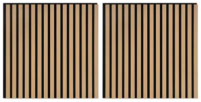 Produktbild von vidaXL Wandpaneele 2 pcs Natur 60,5 x 60 cm