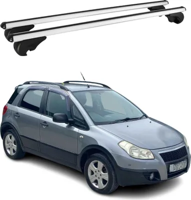 Produktbild von Dachträger Grundtäger für Fiat Sedici 2005-2014 75kg Aluminium Silber 2 tlg