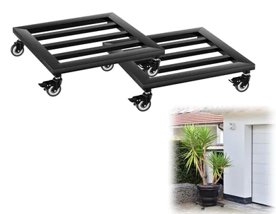 Immagine prodotto di Solidchoice - Set di 2 carrelli per piante con ruote
