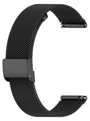 Produktbild von By Qubix passend für Garmin Forerunner 970 / 570 (47 mm) / 255 - Milanaise-Armband mit Klemmverschluss - Schwarz