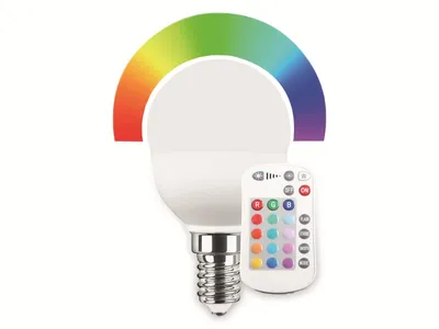 Produktbild von BLULAXA LED-SMD-Lampe, G47, RGB, E14, EEK: F, 5,5 W, 470 lm, 2700 K