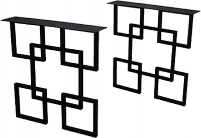 Produktbild von Tischbein, Möbelbein, Möbelfüß, Metallbein, Tischfuss, Tischkufen, Tischgestell, Industriestil Loft-Stil, 1 Stück, 70x71cm