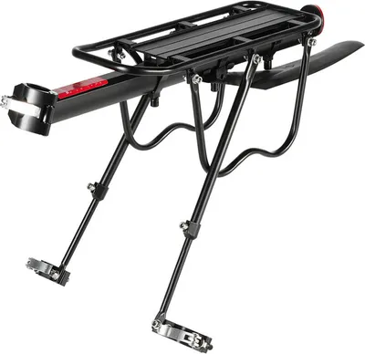 Immagine prodotto di Portabiciclette Yakimz in lega di alluminio, con catarifrangente - regolabile per biciclette da 24 a 29 pollici, incluso parafango, carico massimo 50 kg