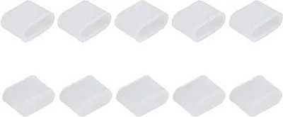 Immagine prodotto di 10 pezzi di copertura protettiva in silicone per connettori di tipo C, trasparente, antipolvere